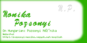 monika pozsonyi business card